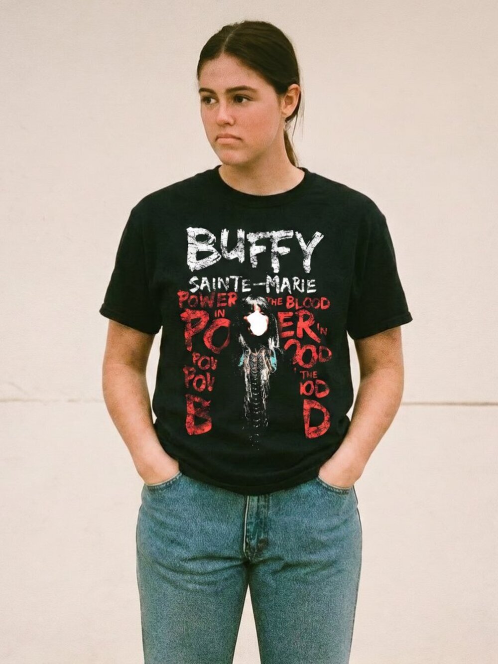 Ladies Buffy Sainte-Marie BAND  TShirt (LARGE)